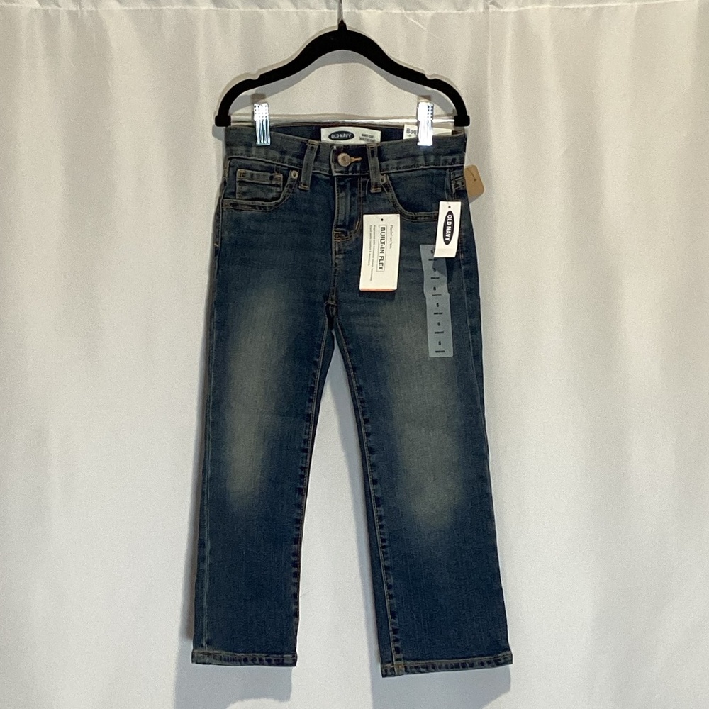 1754. Old Navy Boys Light/Medium Wash Jeans NWT Size 5 Stretch Denim